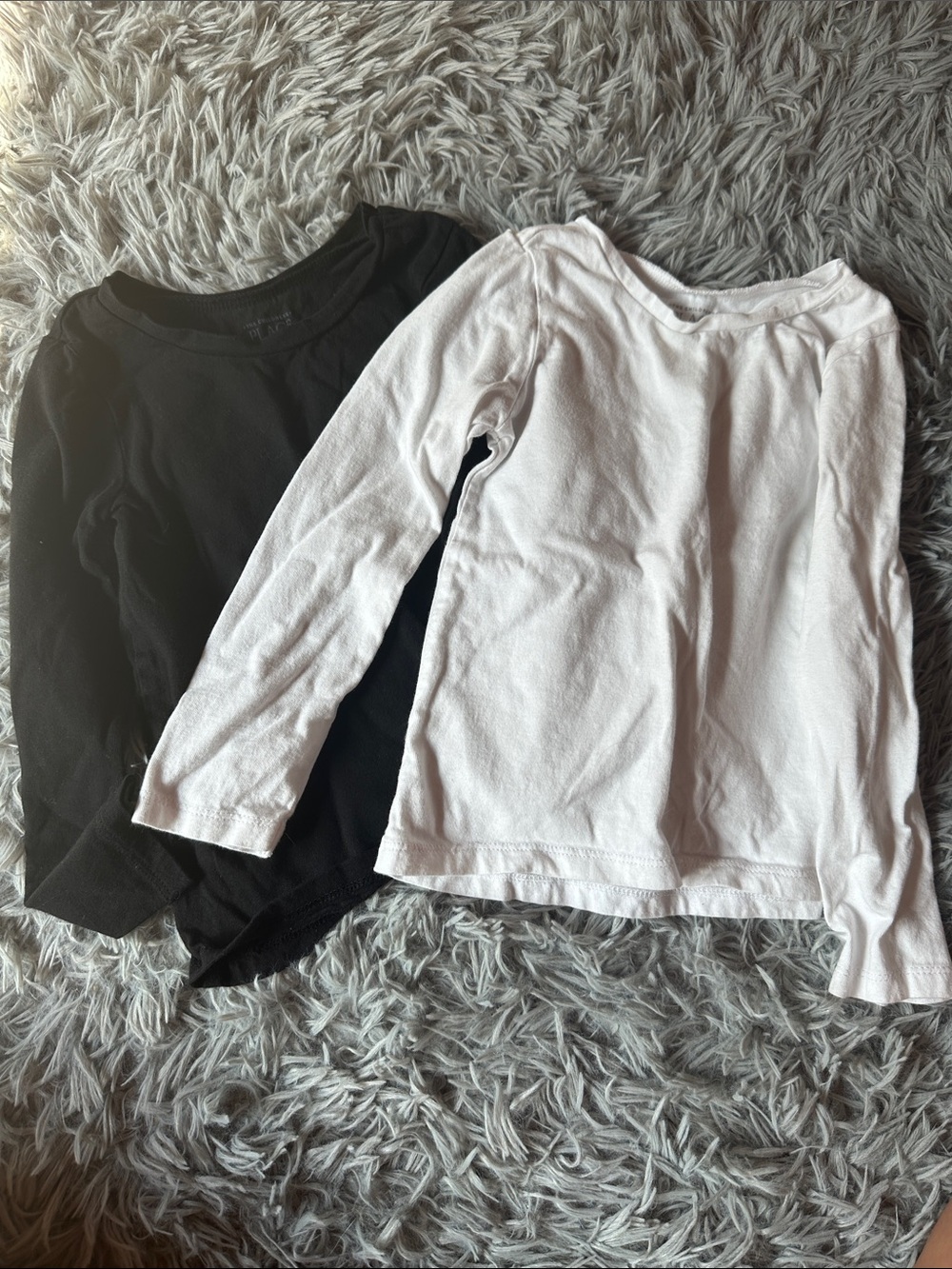 Basic Long Sleeve Tee Duo - Black & White